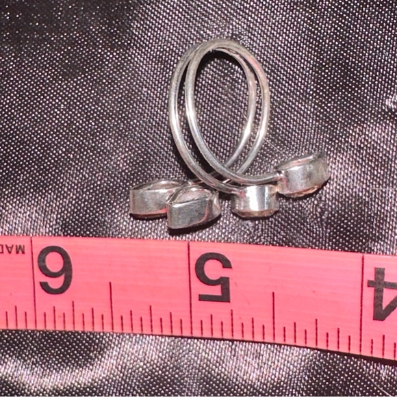 Peach Quartz multi-gem handcrafted adjustable ring - Picture 6 of 10